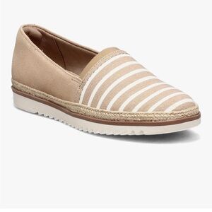 Clark’s Tan Striped Juliet Monte Slip-On Loafer 9 N